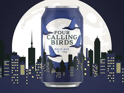 12 Days of Christmas - day 4 12 days of christmas beer christmas holidays illustration