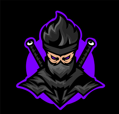 NINJA adobe illustrator animation design gaming logo graphic design illustration logo logo character mascot mascot logo mascot logo character ninja vector art vector illustration vector sketch youtube channel