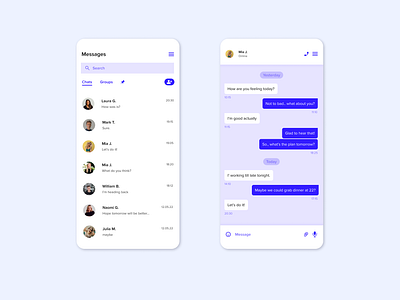 Daily UI 013 - Direct Messaging design ui