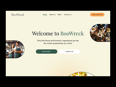 BooWreck restaurant branding design logo product design ui ux web design