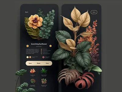 App Design / Desert Plants ai app app design illustration mobile nature plants ui design wiki