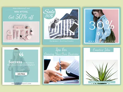 Social Media Pack background brand design illustration instagram post life style nature post social social media ux