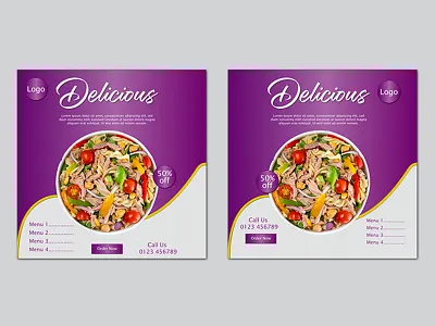 Social Media Banner For Food Menu design food menu poster restuarent social media social media post ui