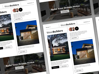 WestBuilders Landing Page branding clean daily dailyui design dribbble figma hero section landing page layout minimal modern product design real estate ui uiux web web design website design