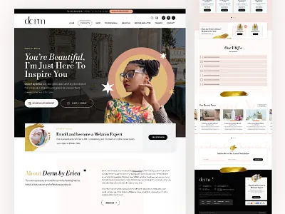 Derm by Erica derm dermhomepage dermwebsite homepage minimal minimalist skincare