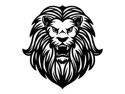 Lion Vector design drawing head illustration illustrator leo line lines lion mane mascot procreate roar series teeth texture tshirt vector vectoring work