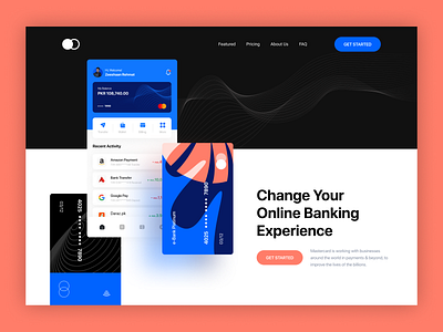 Banking and Finance - Landing Banner Concept banner design landing landing page minimal ui ux web banner web design website