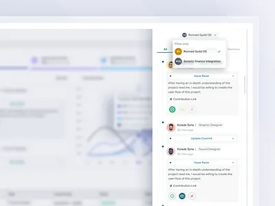 Commit Side Expand View commit design management minimal product design project management track ui uidesign uiux user experience design user interface design