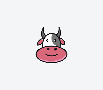 Cute Cow Cartoon Design app branding cow cow cartun cow ilustration design fox desain graphic design illustration logo ui ux vector