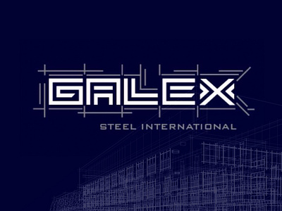 Galex Steel Logo branding building construction constructionlogo design fontdesign graphic design graphicdesign illustration logo logodesign logotype steel steellogo typography vector