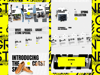 Grant Stone - Design Exercise boots fashion funky layout typography ui web design