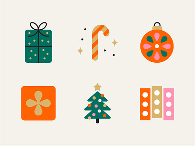 Christmas Icons branding christmas color design gift holiday icons illustration logo ornament ui ux vector