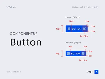 Universal UI Kit (Web) | Button 123done button clean component design system figma minimalism tips ui ui kit ui tips uikit uitips universal ui kit