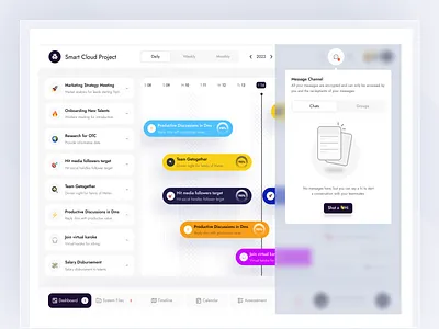 Smart Cloud Team Task Manager assistant dashboard design manager minimal product design task task manager ui uidesign uiux user experience design user interface design