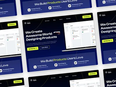 SmartDigital Agency landing page agency branding clean creative agency daily dailyui design figma gradient gradient color hero section landing page layout modern product design ui uiux web web design website design