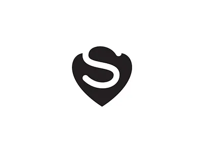 S love, heart brand identity branding creative logo cute baby shop logo design flat flat logo heart logo logos love logo love shape minimalist modern love s s heart logo s logo s love branding