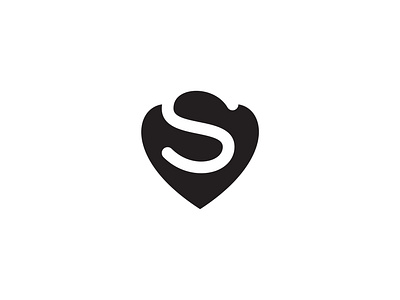 S love, heart brand identity branding creative logo cute baby shop logo design flat flat logo heart logo logos love logo love shape minimalist modern love s s heart logo s logo s love branding