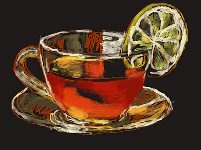 cup of tea design graphic design