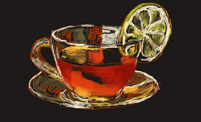 cup of tea design graphic design