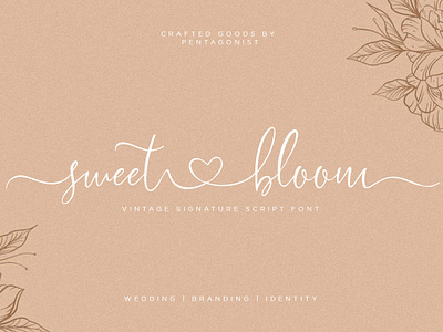 Sweet Bloom | Lovely Script beauty brushes calligraphy canva chic classy elegant fashion font handwritten invitation lettering lovely playful poster pretty script signature stytlish wedding