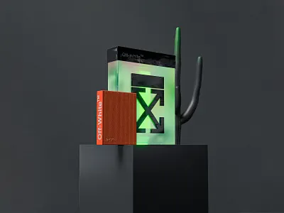 Off-White Look Concept 3d 3d render brand brand design branding david ofiare look dev nigeria off white off white scene set united states virgil abloh webgl