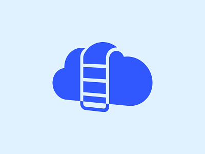 Cloud Ladder abstract blue cloud dream ladder logo logodesign mark minimal modern sky symbol