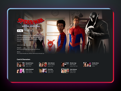 Streaming app concept desktop app figma mobile app spiderman streaming ui video