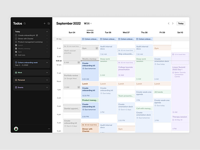 Automated Calendar automation calendar figma minimal productivity ui ux webdesign