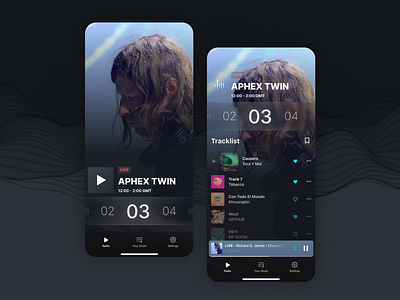 Radio App - Mobile Concept app design inspiration figma futuristic minimal mobile ui