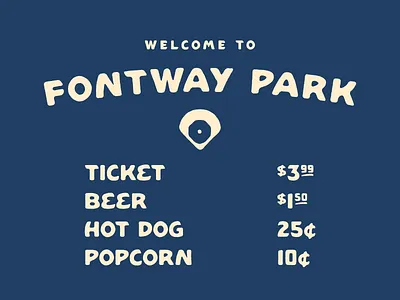 Fontway Park baseball font type typedesign vintage