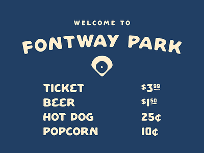 Fontway Park baseball font type typedesign vintage