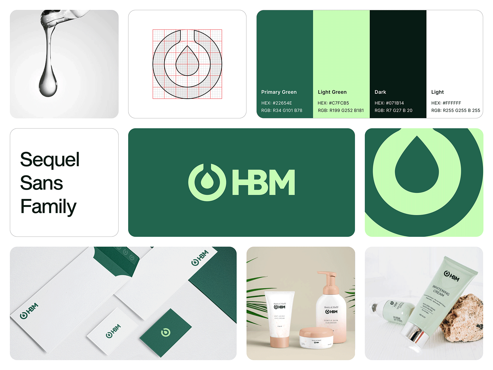 HBM Case Study baker beauty brand brand guide branding cream green health logo logomark logotype mark research visual identity wordmark