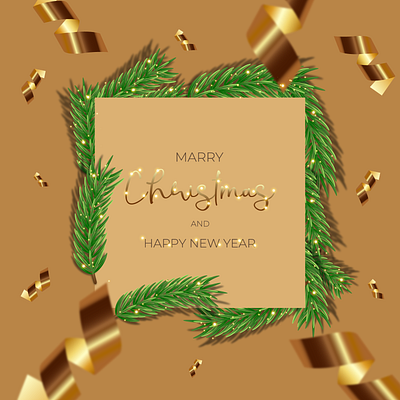 Invitation, card, packaging Merry Christmas and Happy New Year 2023 background branding card christmas design event graphic design holiday illustration invitation motion graphics newyers serpentine ticket ui ux vector winter