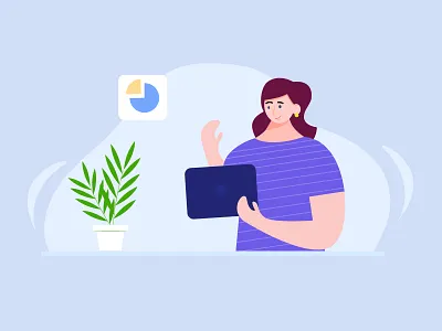 Report Illustration Design design discussion graphic design illustration report simple illustration vector design women show report