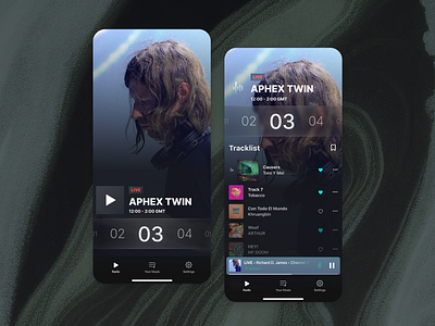 Radio App - Mobile Concept design design inspiration ios ios16 minimal minimalist mobile music radio simple ui