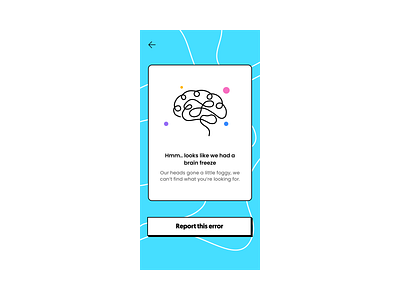 404... Brain freeze illustration ui