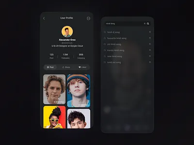 Social Media App Design V-2 app creative ios app ios app design media app minimalist mobile mobile app mobile integration mobile social app modern ui network social social media social media app social network socialmedia stories