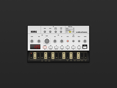 KORG Volca Bass - VST Audio Plugin Concept app audio audio plugin conceptual design inspiration korg plugin ui ui design volca vst