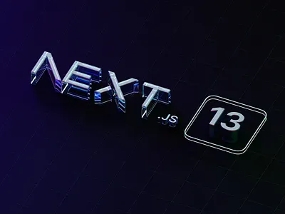 Next.js 3d branding cloud glass logo next.js