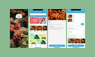 Vegicrate ( vegetable Delivery ) branding concept conceptual design dribbble grocery illustration logo ui uidesign uiux ux vector vegetable vegicrate