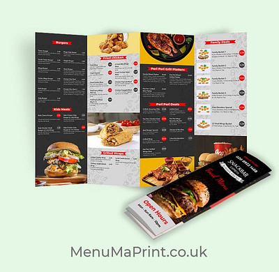 Popular Products | Cheap Restaurant Menu UK | MenuMa Print b4 takeaway menu
