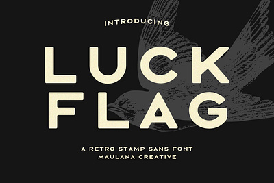 Luck Flag Retro Stamp Sans Font animation branding design font fonts graphic design illustration logo nostalgic