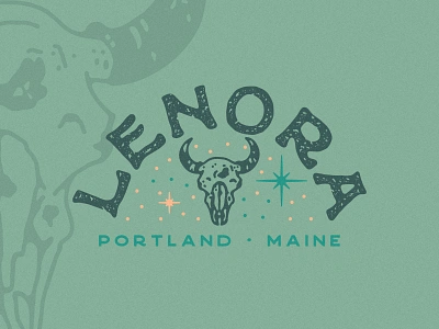 Lenora Branding bar beer brand identity branding buffalo buffalo skull cocktails cow cow skull drink galaxy lenora logo logo design north star shining light stars taco taco bar wine