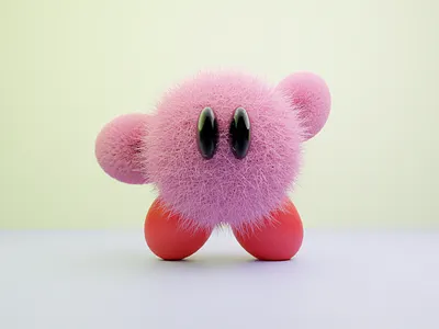 Kirby 3d blender texture