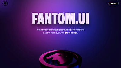 Fantom.UI - free Webflow landing page 3d modeling ai animation blender darkmode lottie scroll animation ui webflow