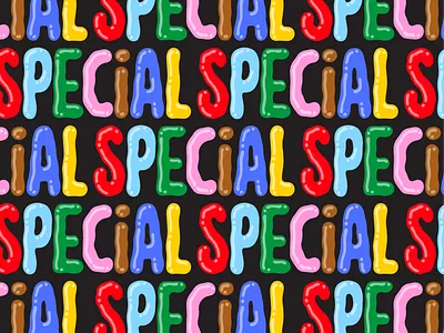Special Pattern Design blob design goopy hand lettering handlettering special type type design typeface