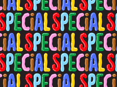 Special Pattern Design blob design goopy hand lettering handlettering special type type design typeface