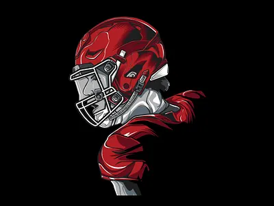 American Football Player Illustration Design amerifcan footbal art artwork branding design graphic design illustration player softronixs tshirt tshirt design vector