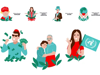 My vector people icons cartoon character design icons illustration logo people vector