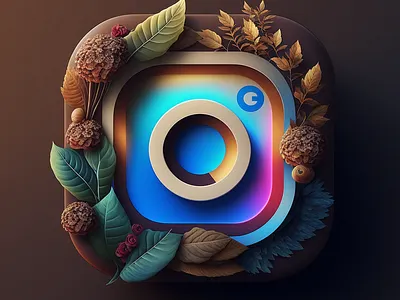 InstaNature Logo 2023 3d creator design flower gram graphic design insta instagram leaf logo logo design nature organic plant web